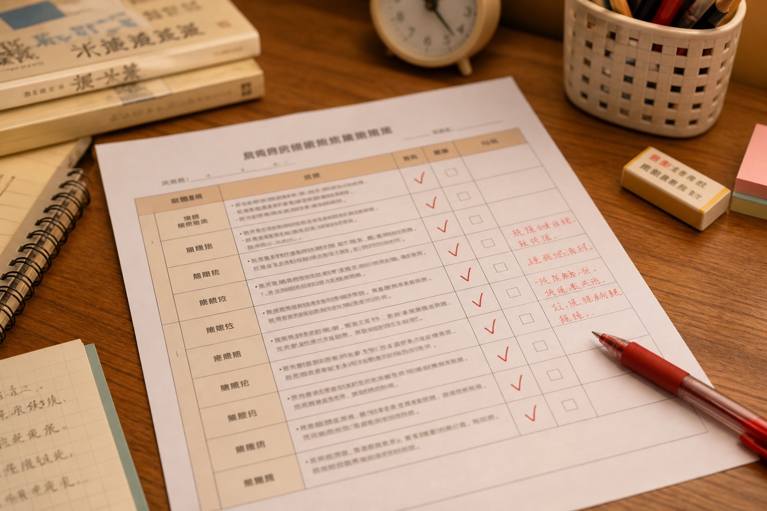 纸质量规上圈出过程分与AI标注栏
