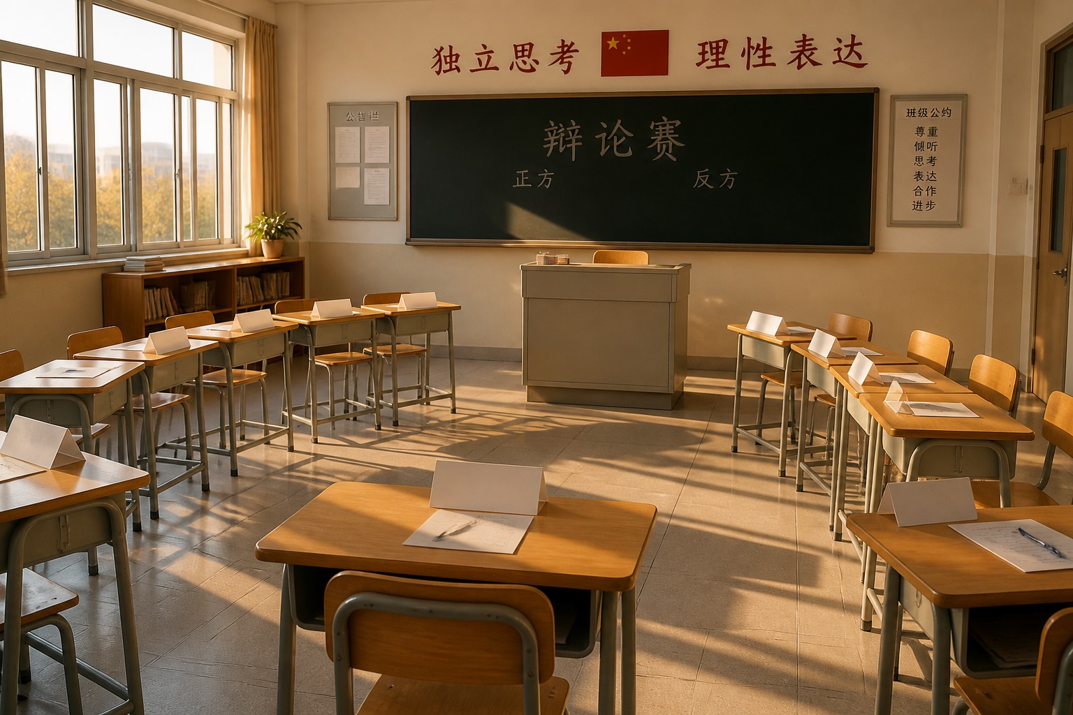 课堂分组辩论现场