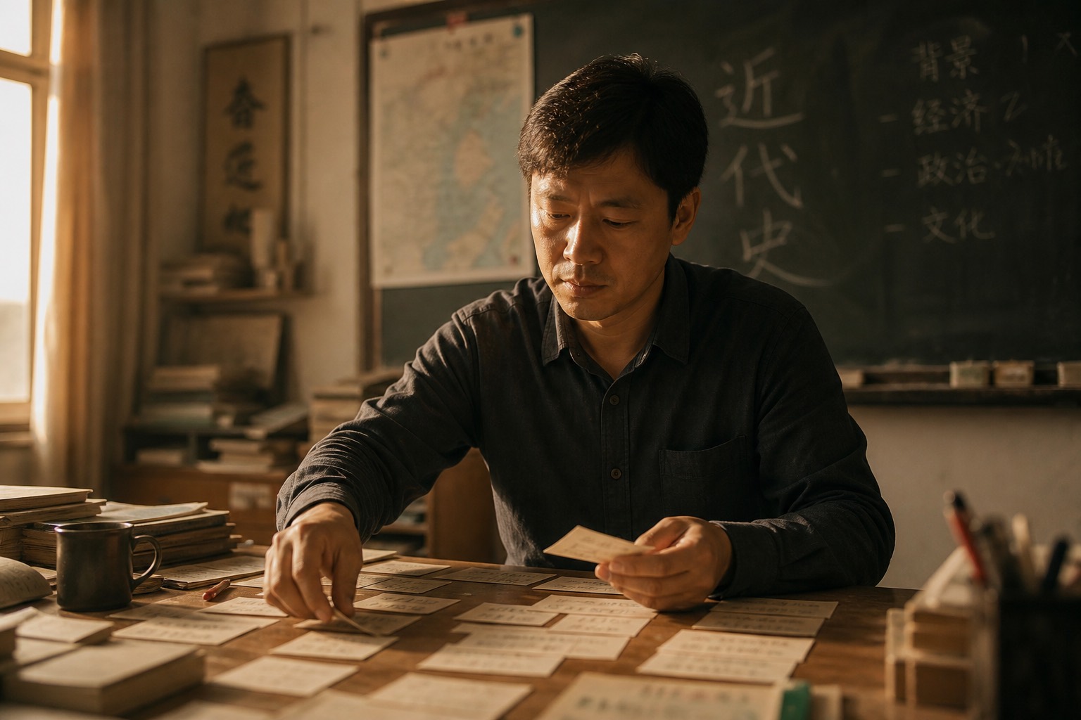 历史老师梳理因果卡