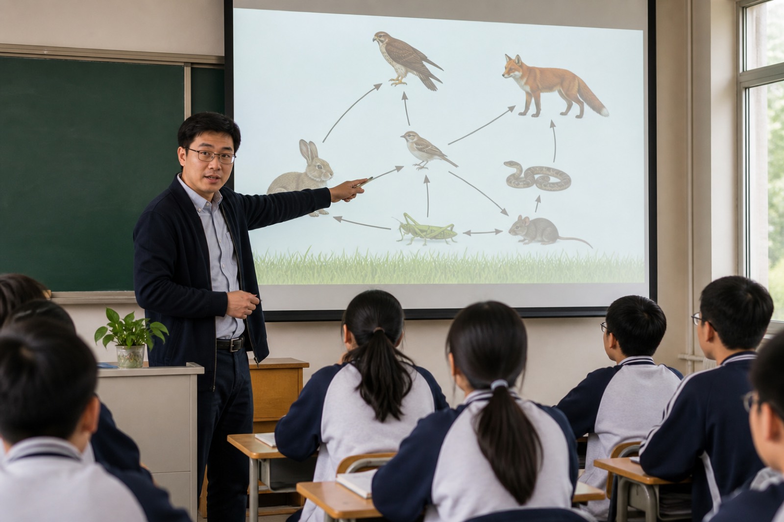 草原食物网投屏对照教材