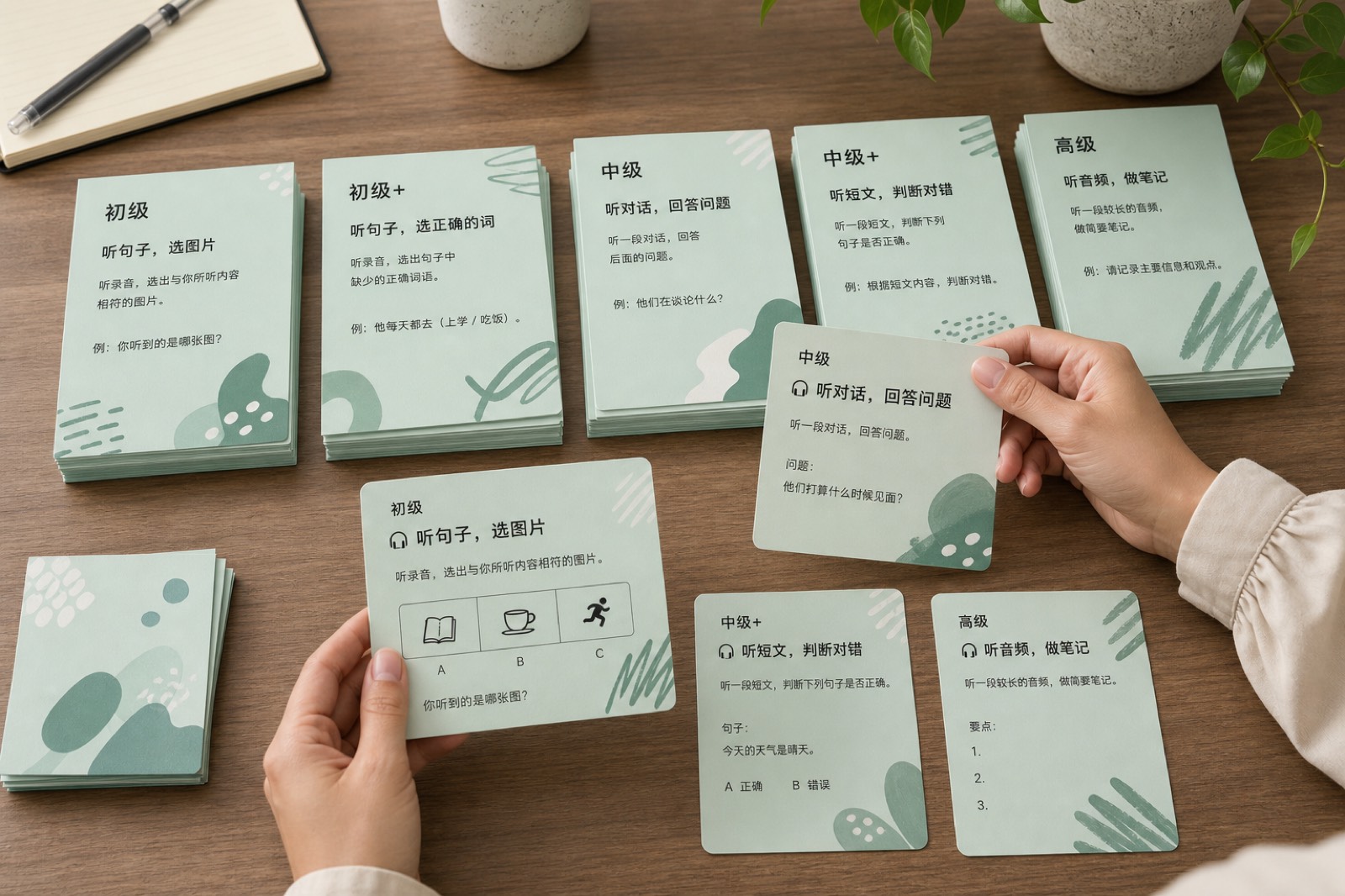 教材听力题型与分层目标对照