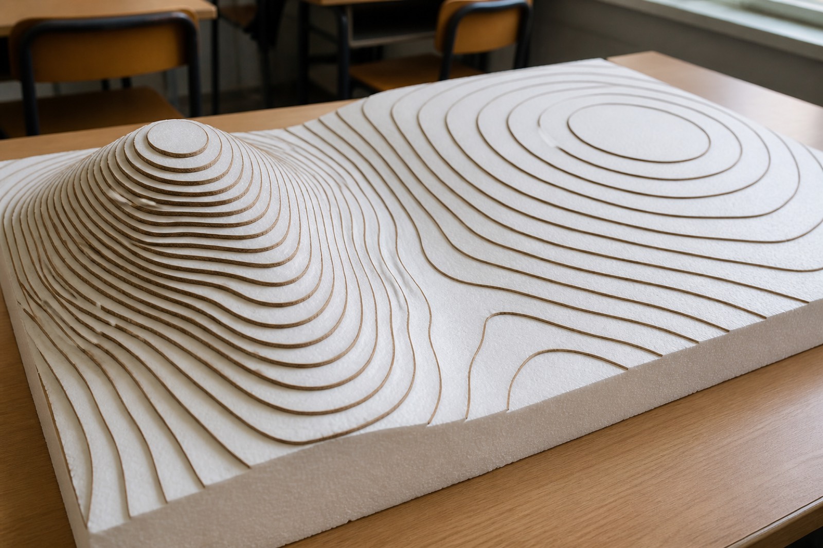 教师红笔改等高线判读备注