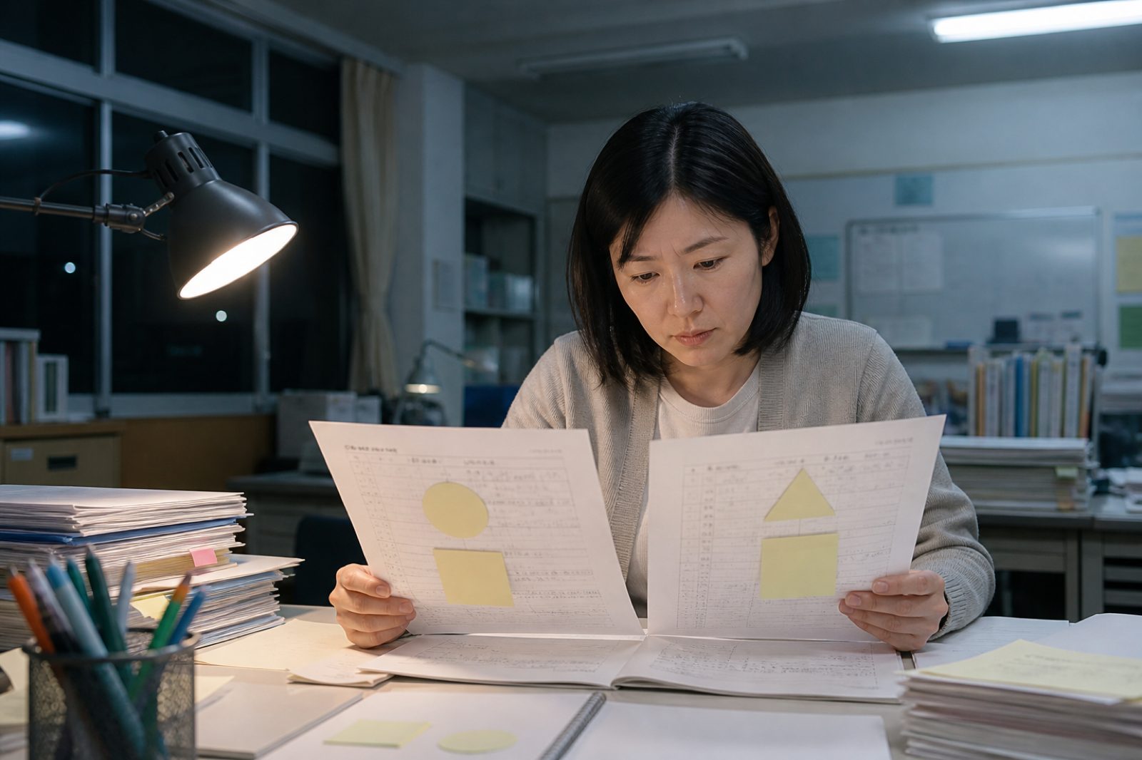 夜办公对照快交本与慢交本