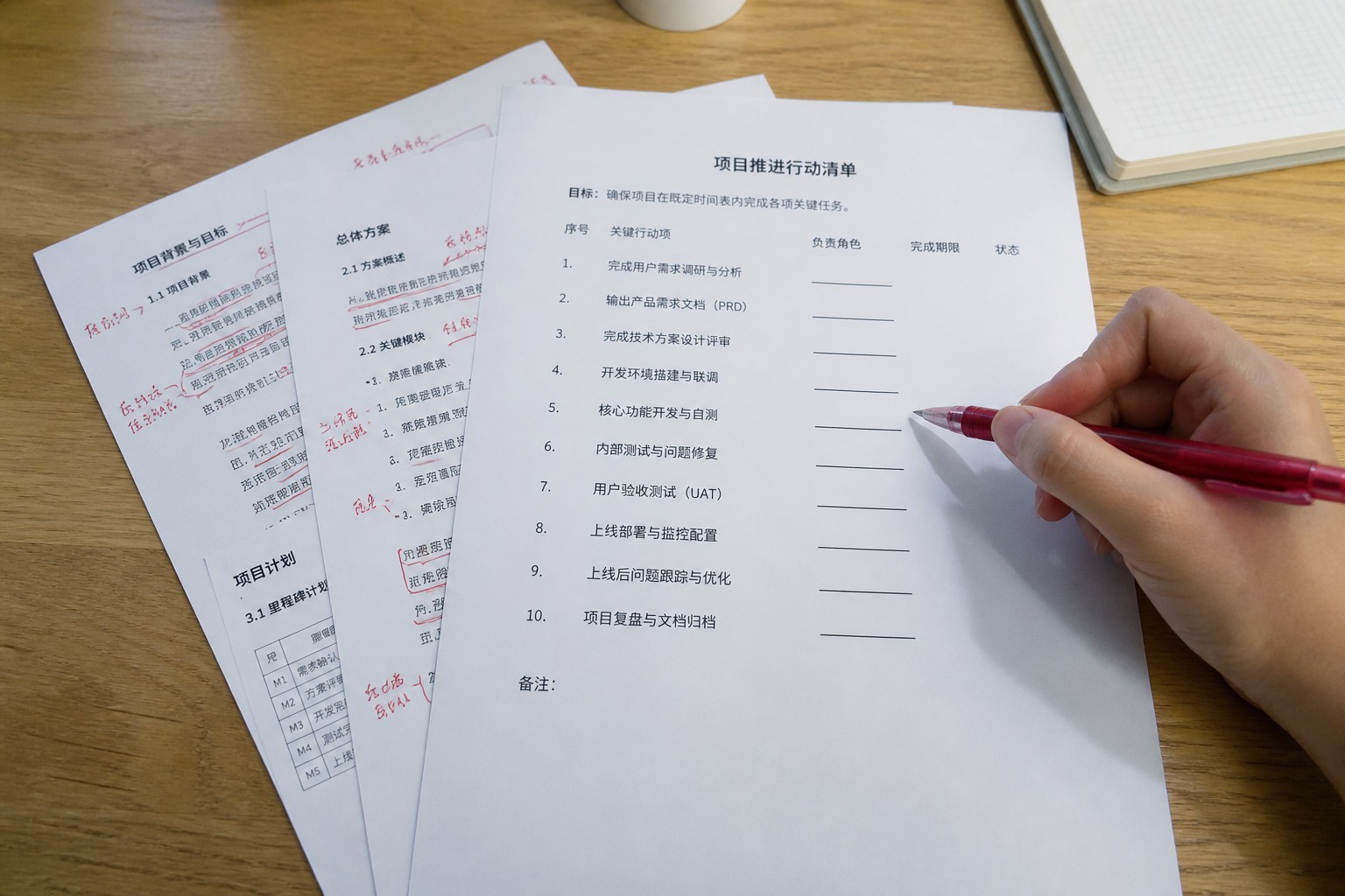 三次退回批注与定稿动作清单