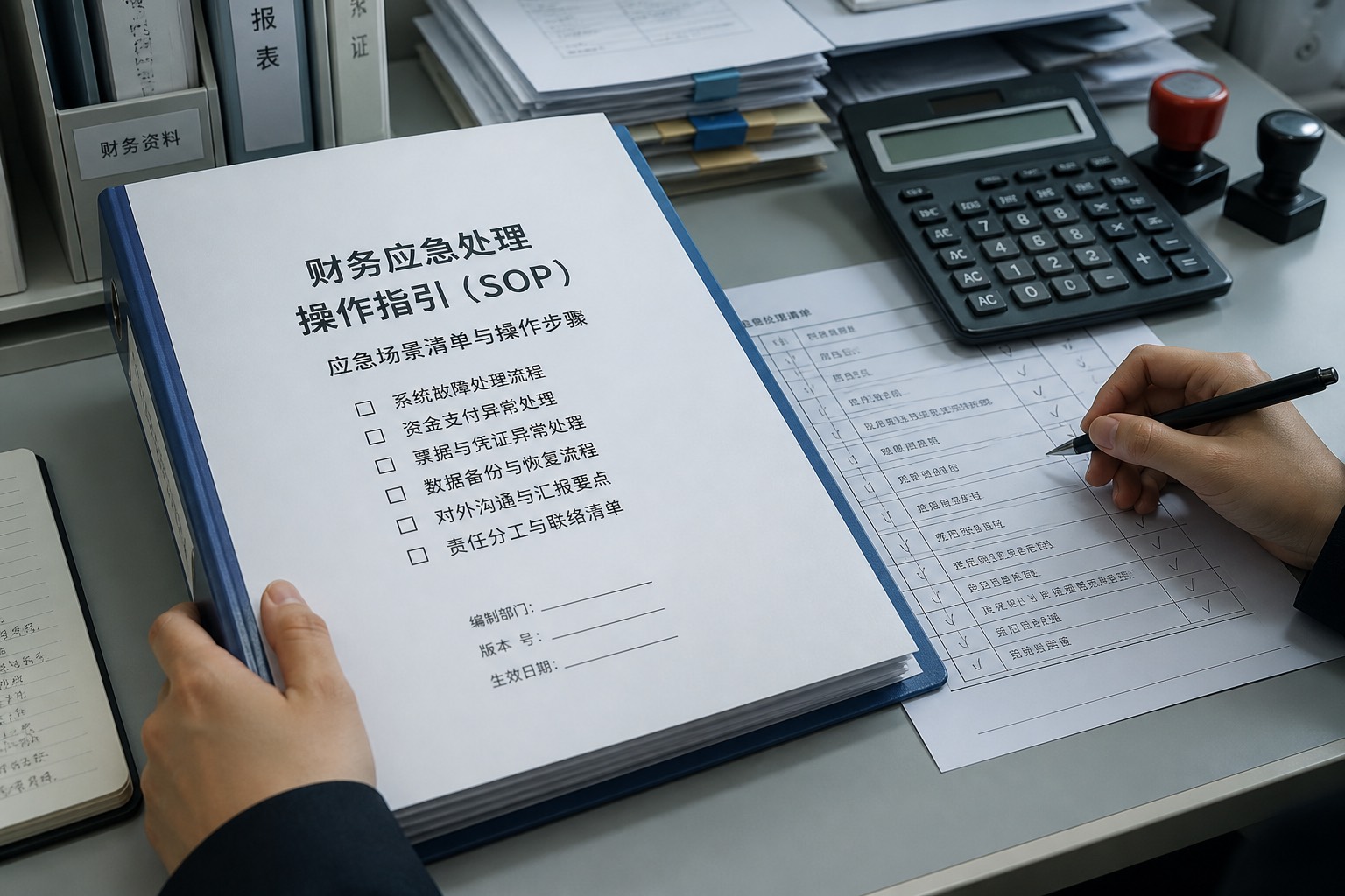 财务SOP封面从拥抱智能改成断网备用