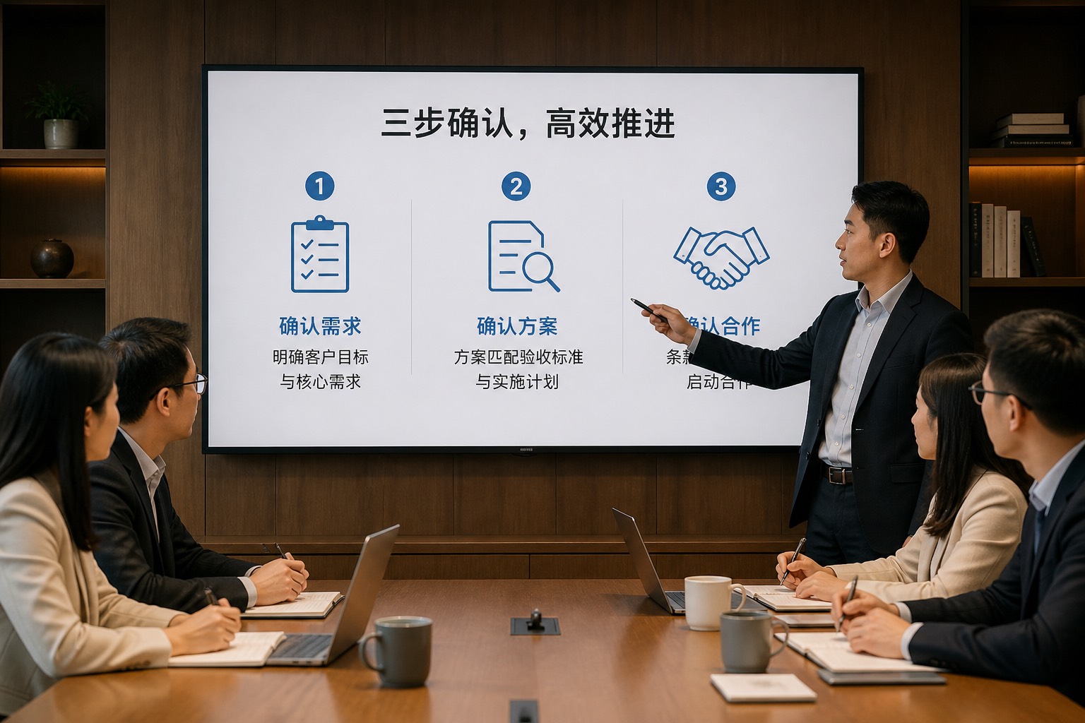 销售演示从全自动口号改成三步确认