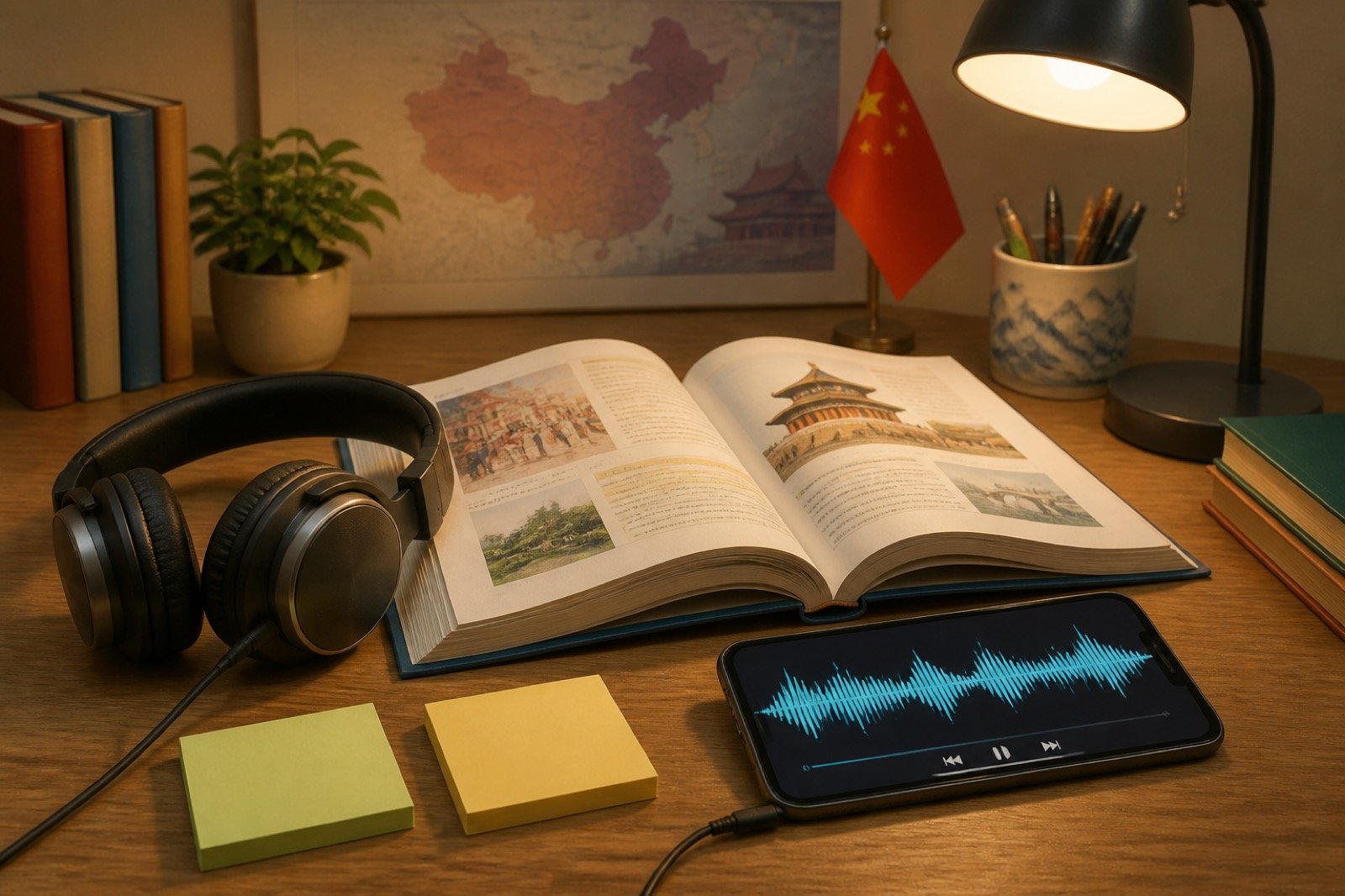 教材音频与AI示范句对照
