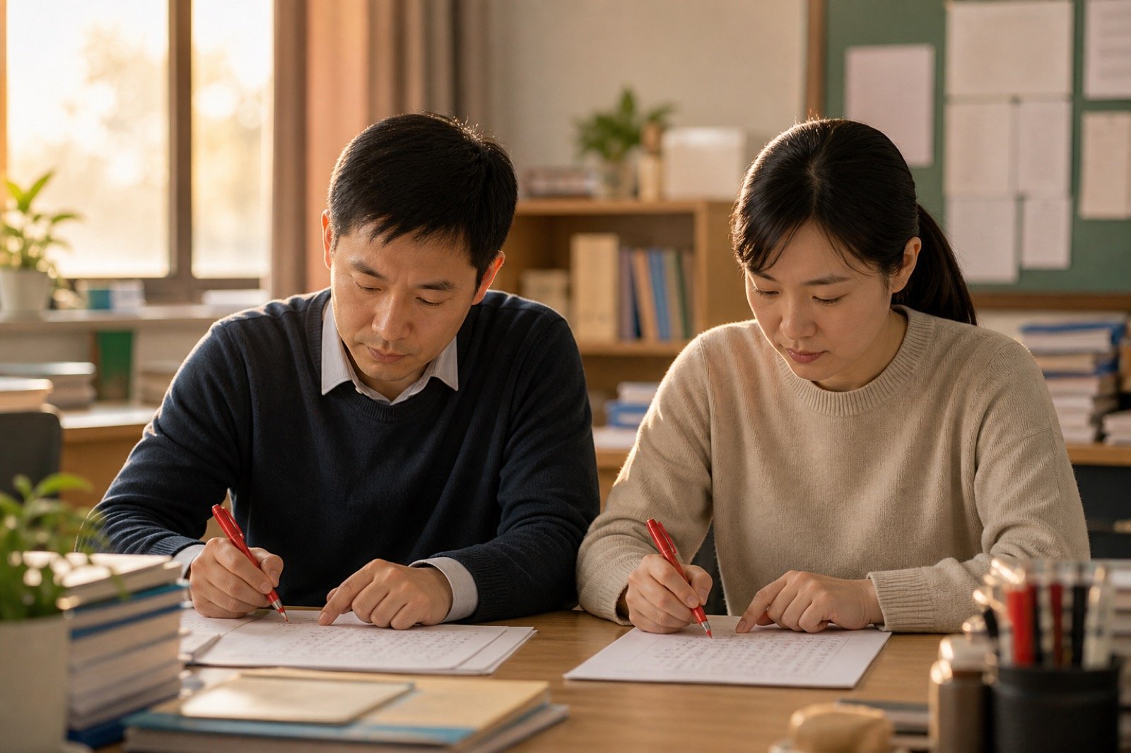 教师逐题试做与双人互核