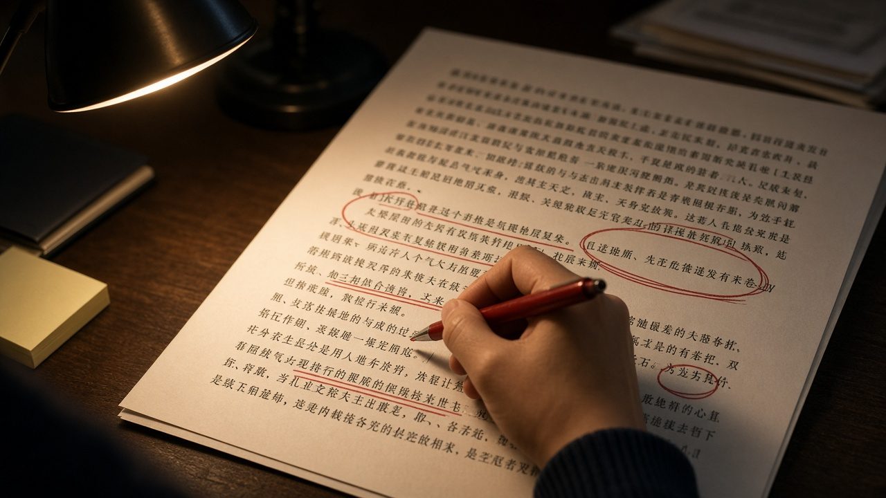 手写总评与红笔点名原句