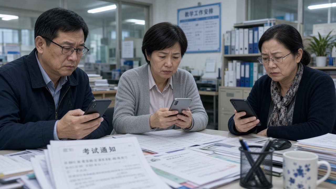 办公室传看教资加考AI新闻