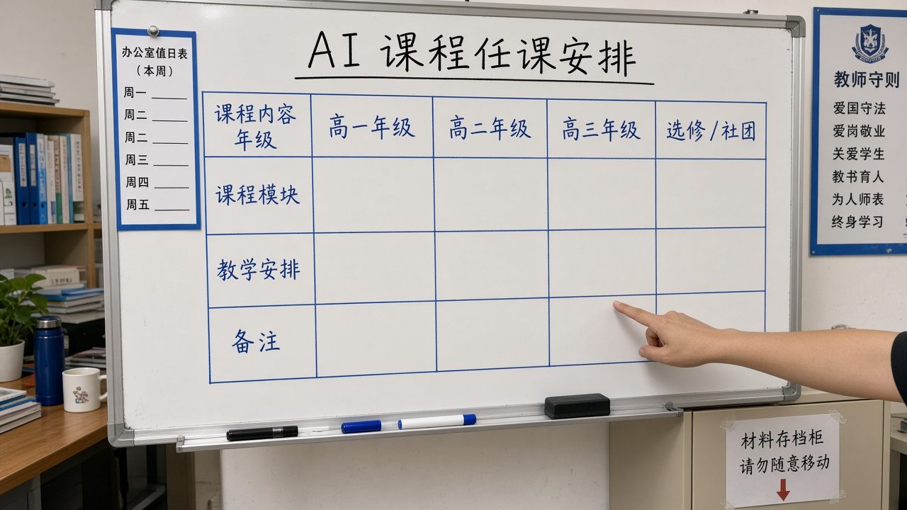 校内通识课分工签字表