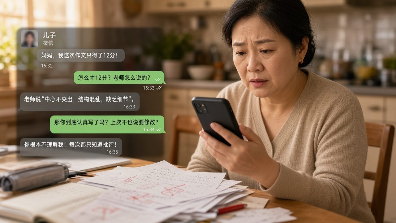 家长群追问分数算不算数
