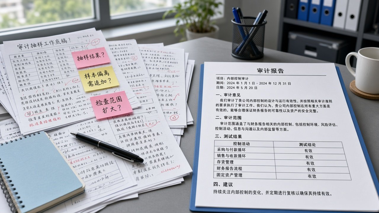 原始抽查表与圆滑AI稿对照