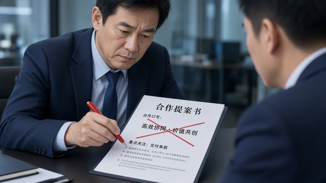 方案封面金句被客户划掉换成交付条款