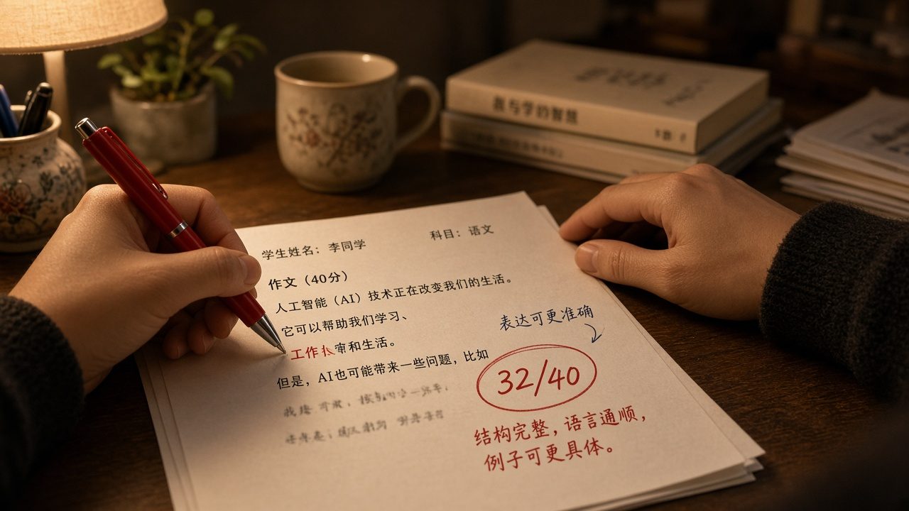自动总评误夸与手改对照