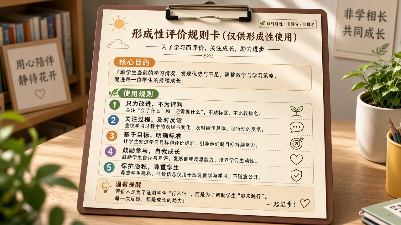 形成性使用校规便条