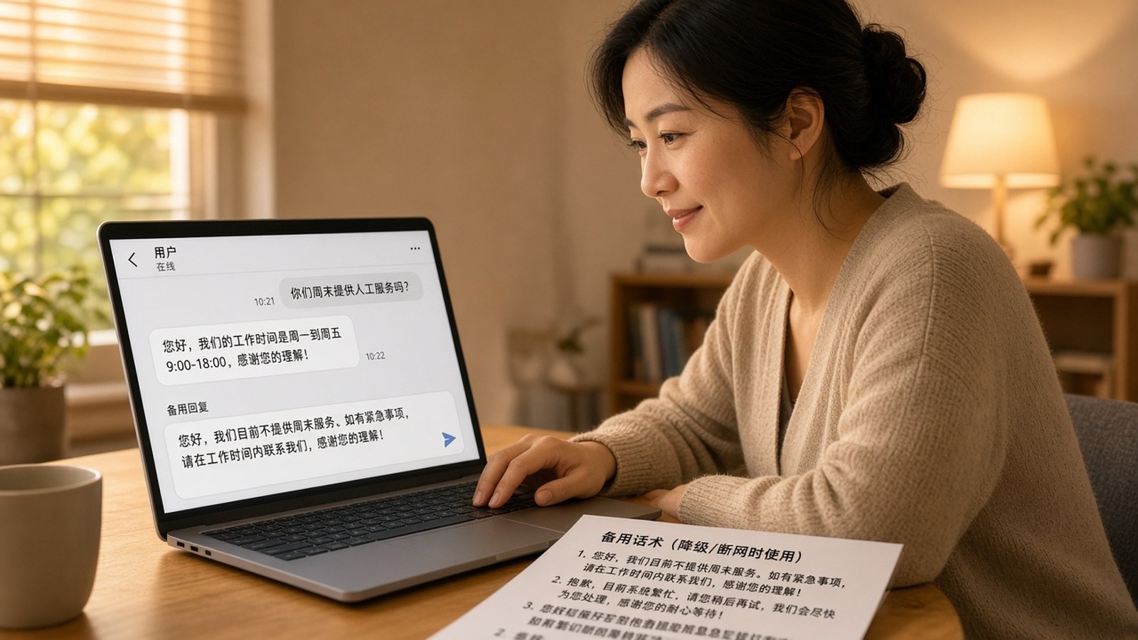 迁移通知上已填写改名人的暖光办公桌
