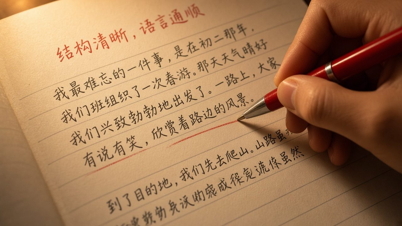 红笔点在学生原词上