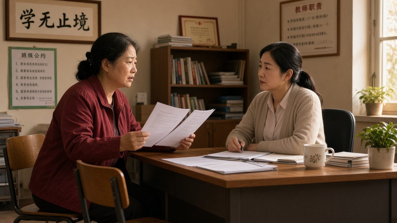 办公室门口两页纸