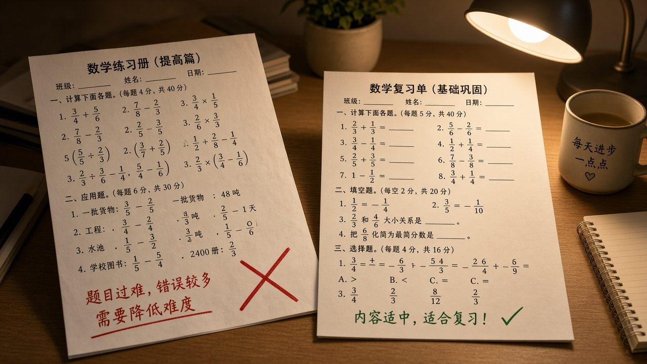 超纲题与已学综合对照