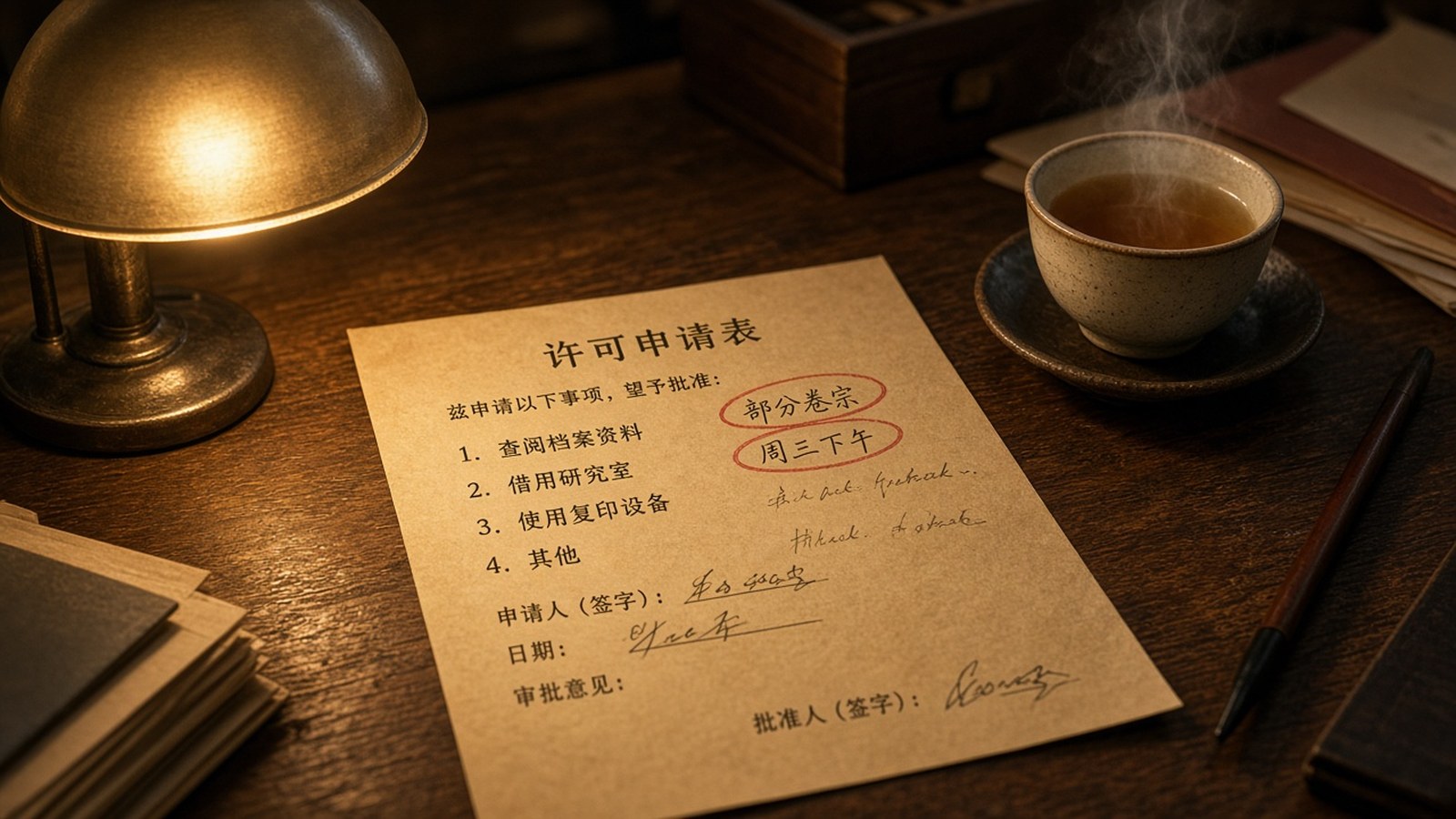 纸质权限单上外连与表单两项被红笔圈出