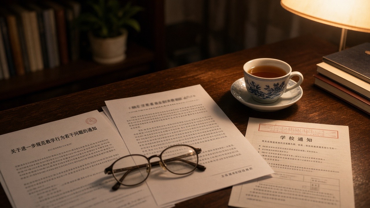 两份文件摊在办公桌