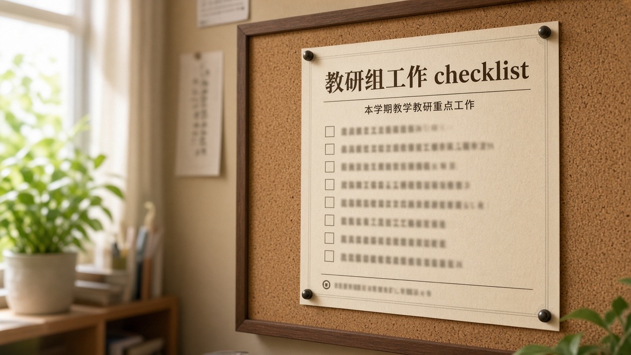 校本三栏贴在教研墙