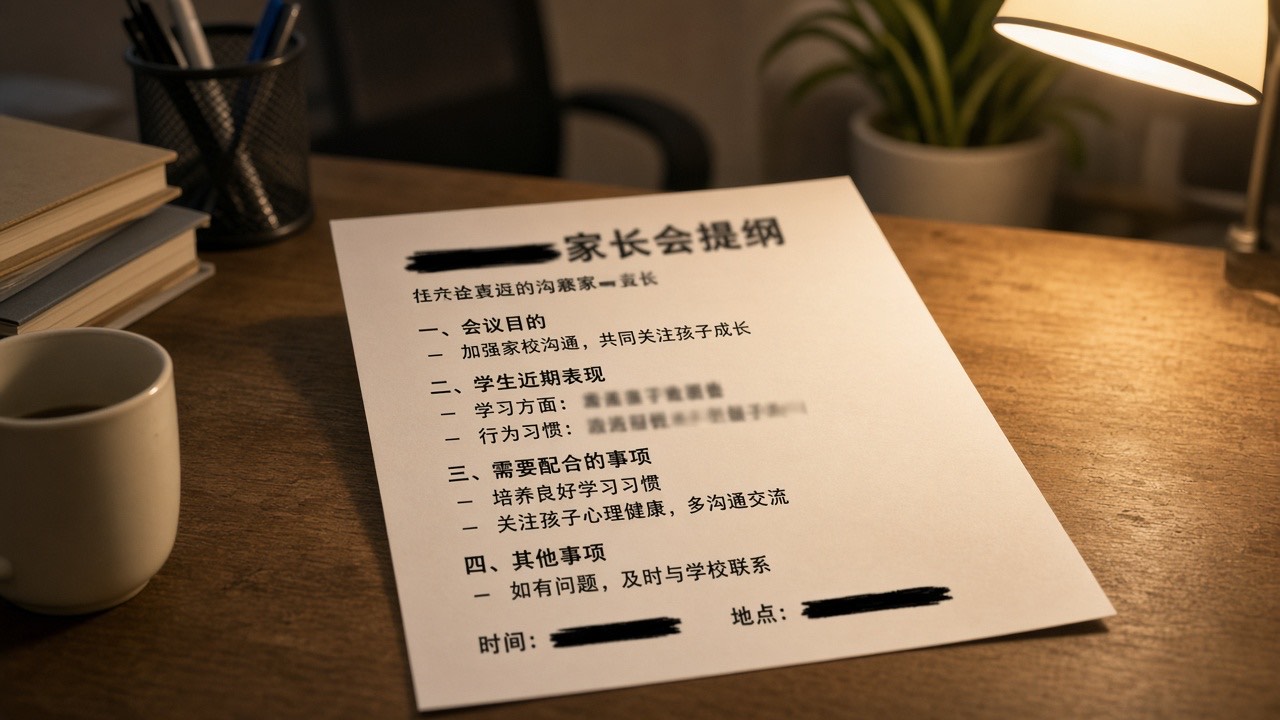 脱敏后的发言提纲