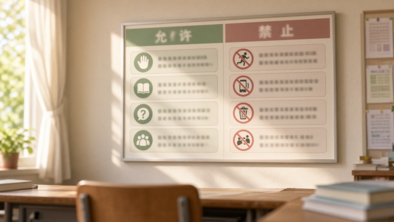 允许与禁止清单海报