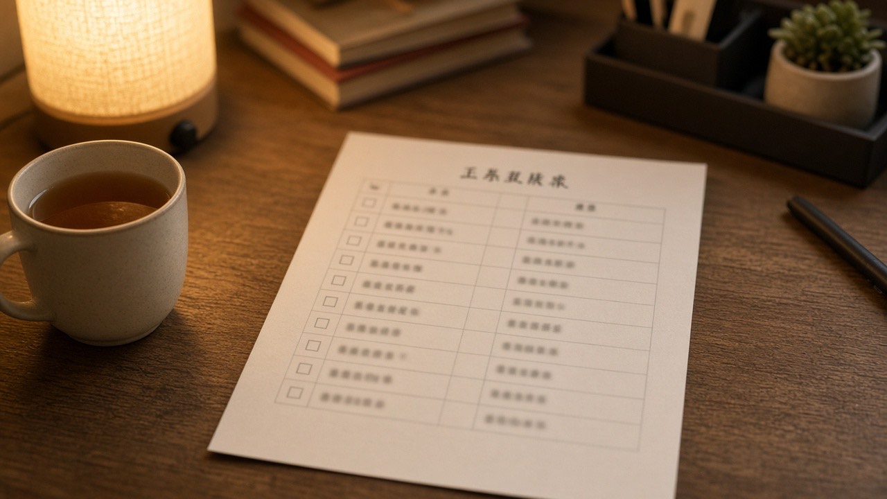 一页观课清单打印件